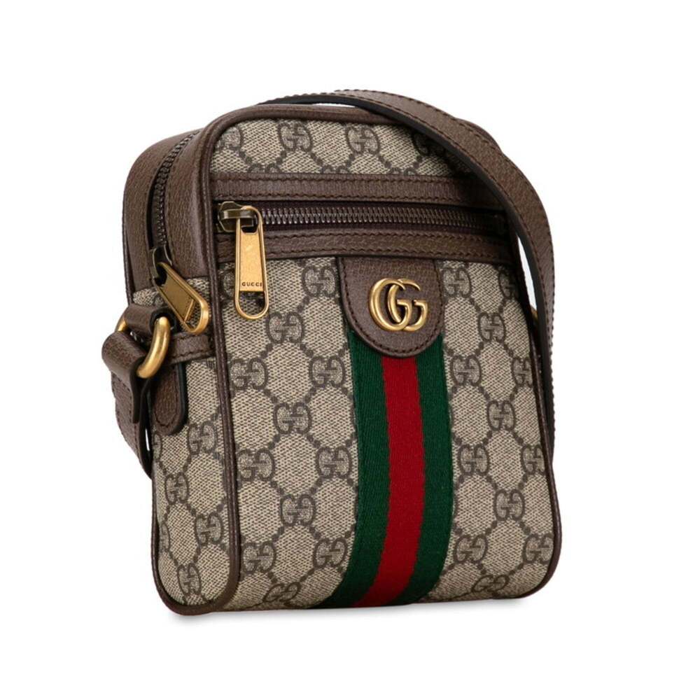 GUCCI Authentic Brown Leather Shoulder Bag - Picture 2 of 9
